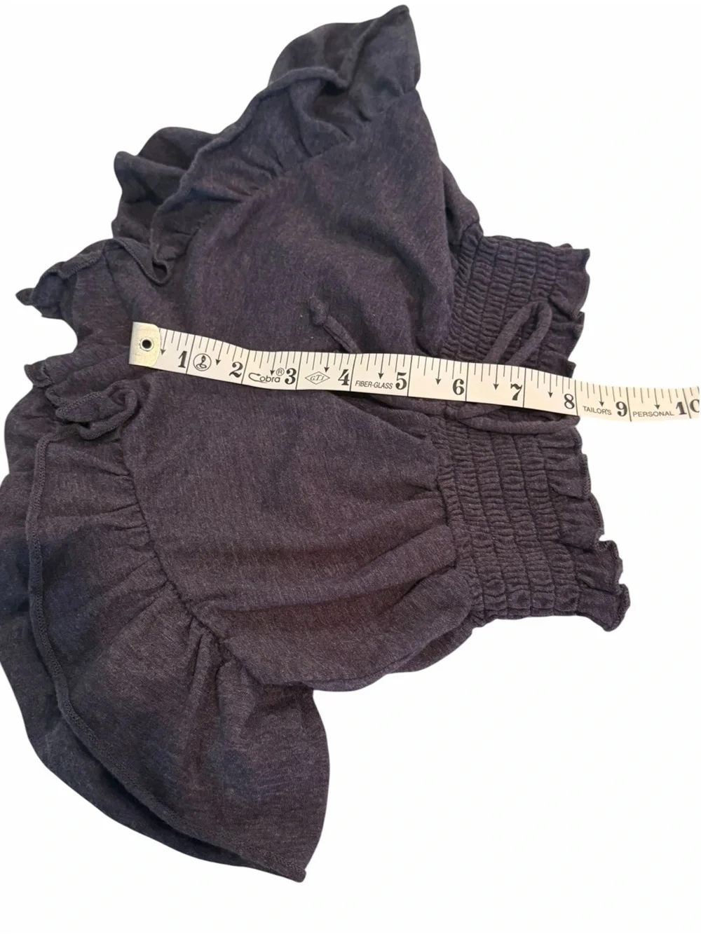Chaser Girls Ruffle Smocked Shorts Charcoal Gray Size 6